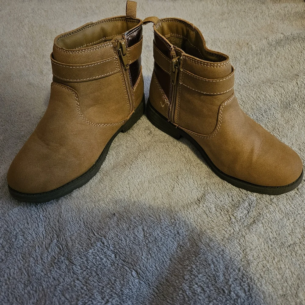 Carter's Brown Buckled Booties 12M